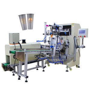 Single Color Automatic Plastic/Paper Bowl Cups Screen Printing Machine