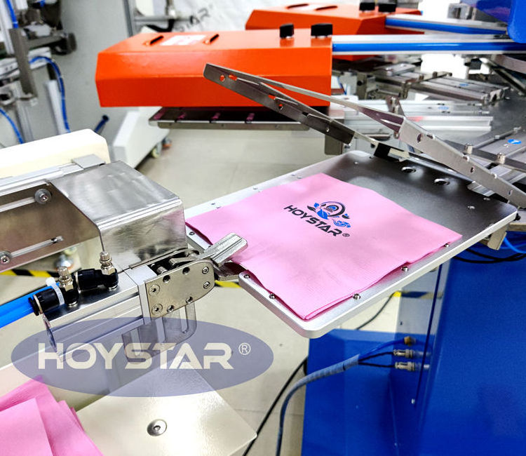 2 color Paper Napkin Screen Printing Machine Serviettes Printer