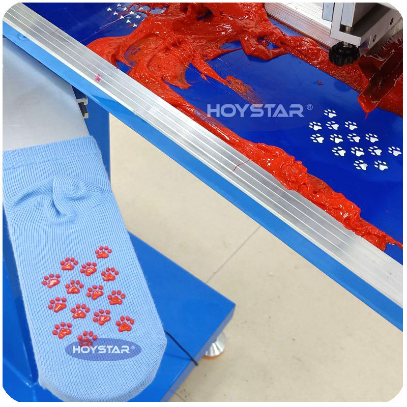 Non-Slip Dotting silicone printing machine for socks