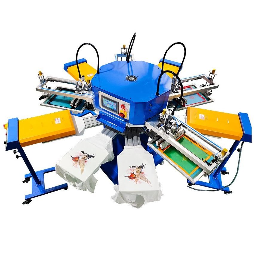 Hoystar Screen Printing Machine 4 Color T Shirt Automatic Screen Printer for Sale