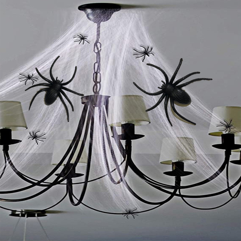 Cheap Spider Net Black Bat Halloween Party Decoration Simulation Spider 3d Bat Halloween Decoration Props Wholesale