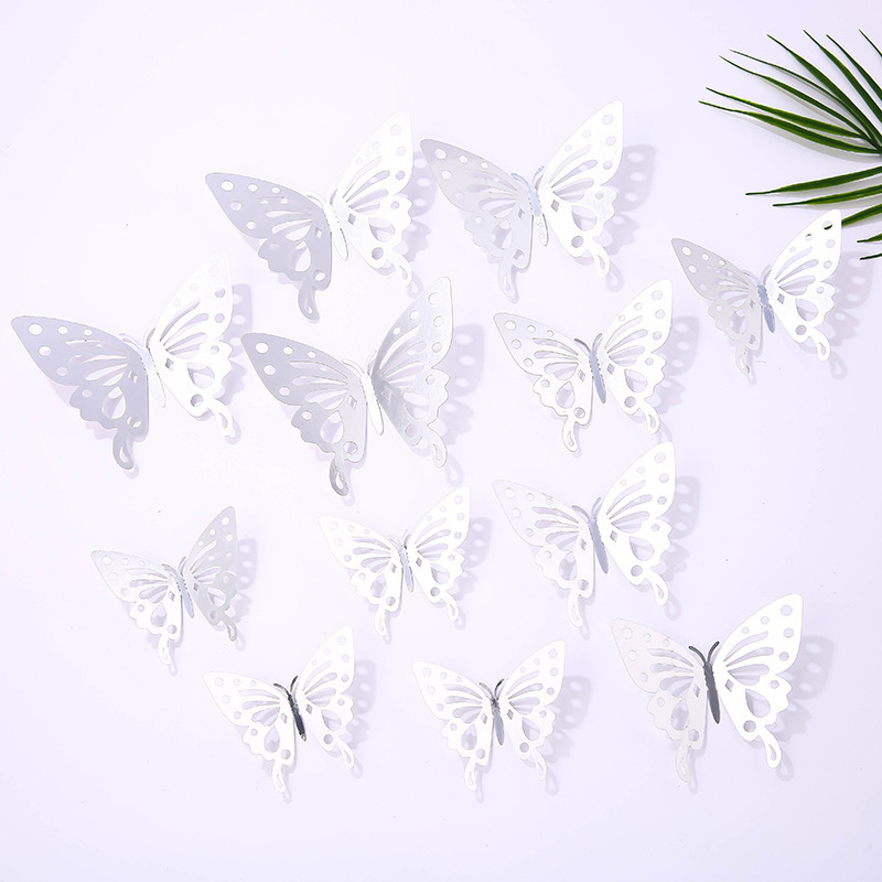 Hollow 3D Butterfly Wall Stickers Home Decoration Living Room Three-dimensional Butterfly Wall Stickers