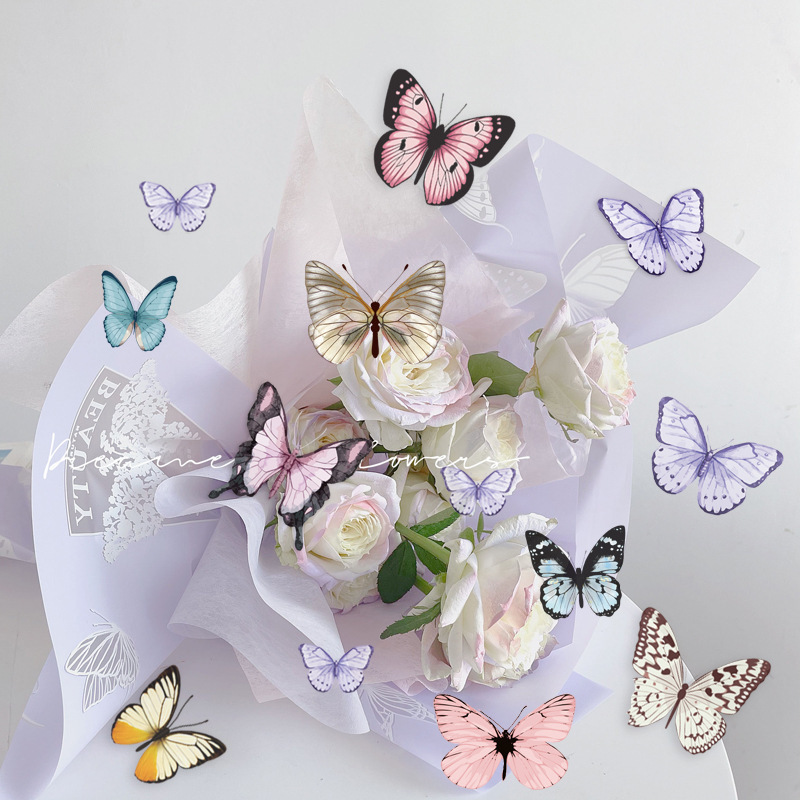 Butterfly Wall Decals 3D Butterflies Removable Mural Wall Stickers for Home Room Bedroom Decoration