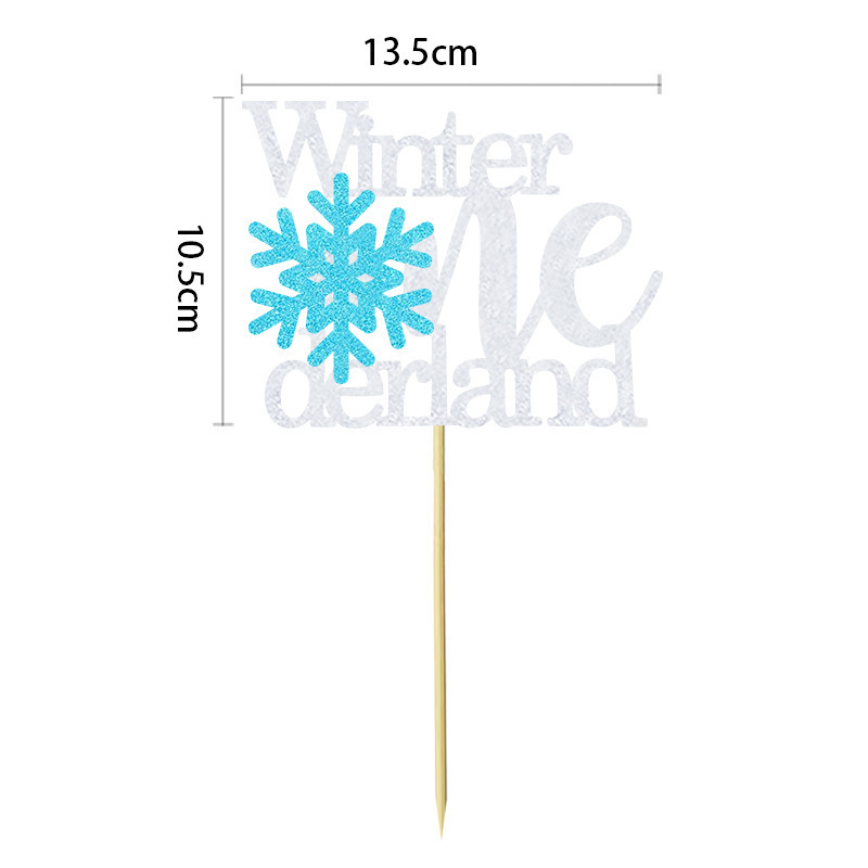 1st Birthday Cake Topper Winter one derland Winter Wonderland Snowflake Cake Topper Snow Ice Christmas Theme Party Decoration