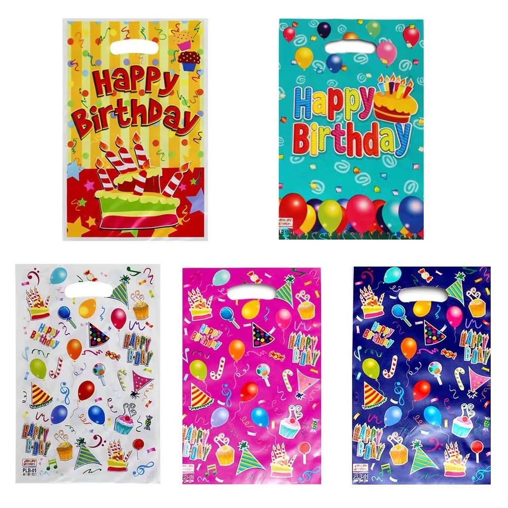 New design Assorted Party Supplies Kids Birthday Dinosaur Cupcake Favor Small Plastic Gift Bag