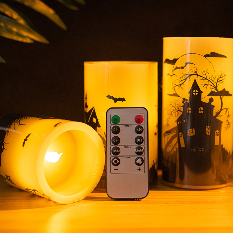 Factory supply  Halloween candles LED Flameless candles remote controller LED electronic candle lights for Halloween decor