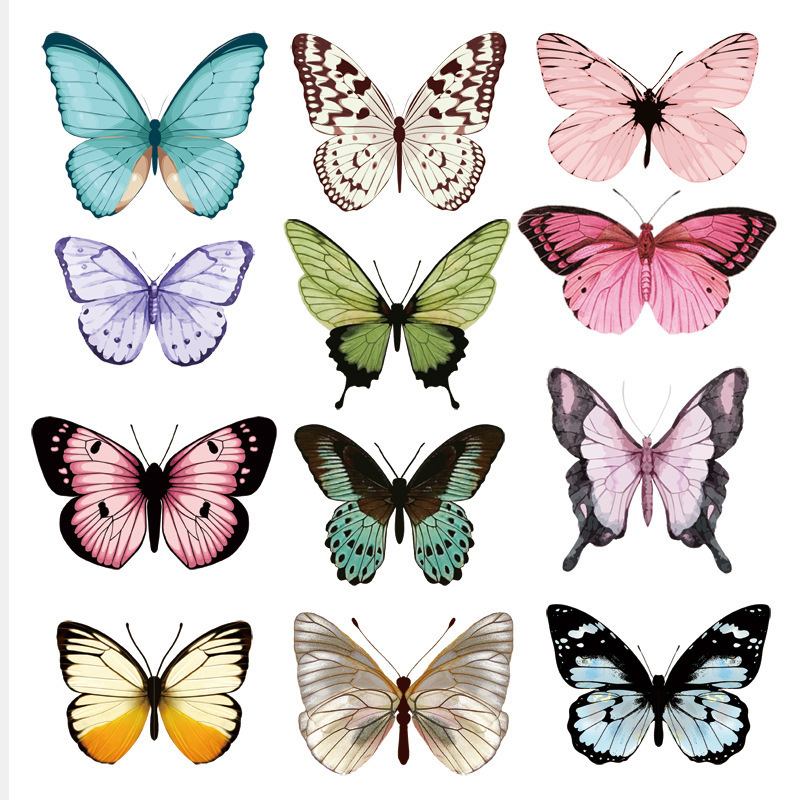 Butterfly Wall Decals 3D Butterflies Removable Mural Wall Stickers for Home Room Bedroom Decoration