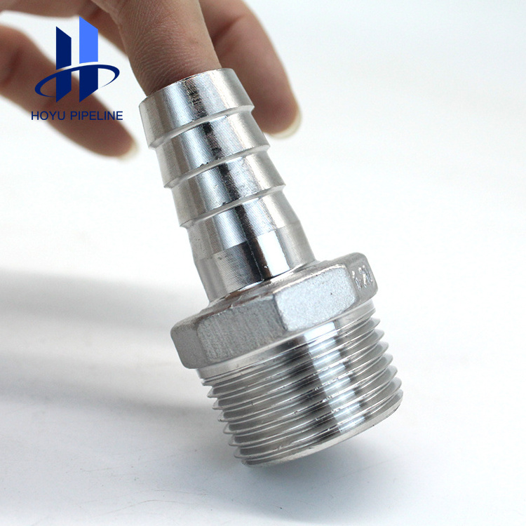 304 Stainless Steel Swivel Hose Fitting Hydraulic Connector Hose Nipple Tube 3 Way Tee Y Branch Connector