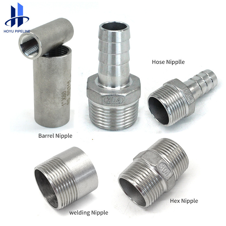 304 Stainless Steel Swivel Hose Fitting Hydraulic Connector Hose Nipple Tube 3 Way Tee Y Branch Connector