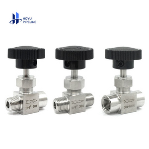 Stainless Steel 304316 Male Thread Integral Bonnet Needle Valve 1/8" 1/4" 3/8" 1/2" Bsp Npt Male Needle Valve Mini Needle Valve