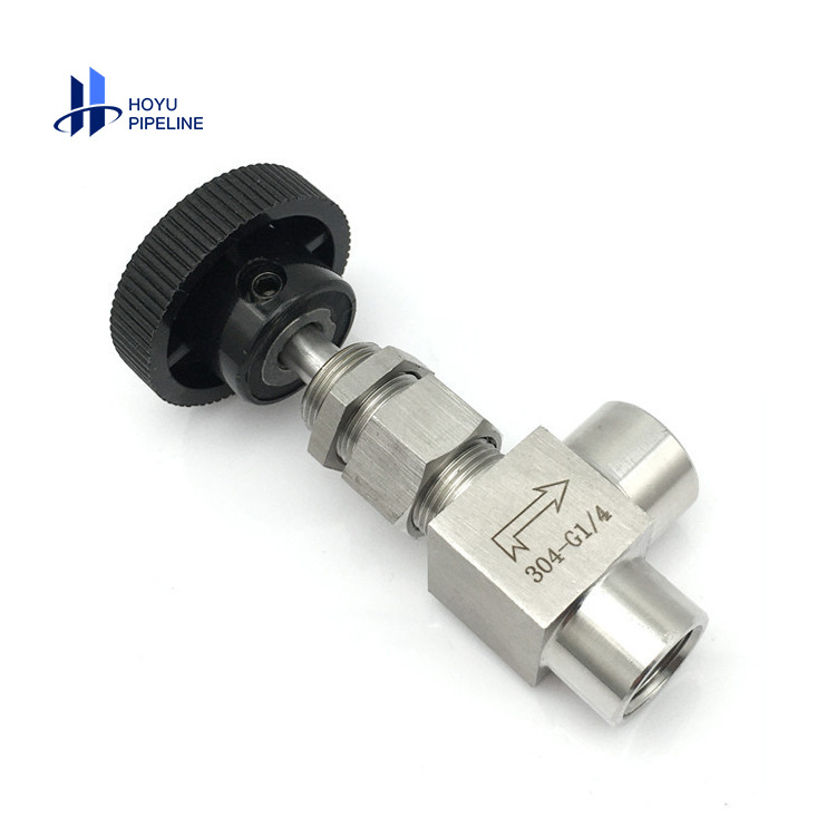 Stainless Steel 304316 Male Thread Integral Bonnet Needle Valve 1/8