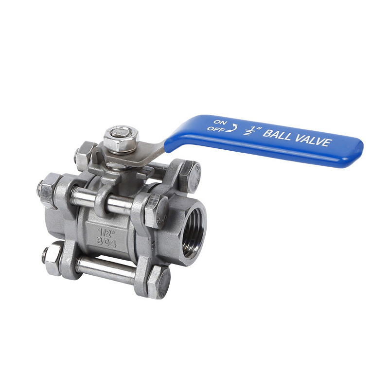 ss304 316 Stainless Steel 3-Way Ball Valve 3/4