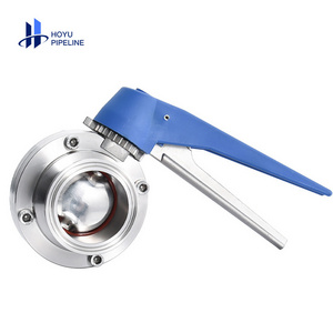 Hot Sale  Stainless Steel 304 Tri Clamp Sanitary Quick Loading Opening Duckbill Butterfly Valve