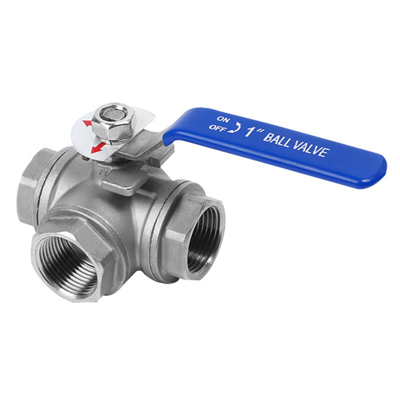 ss304 316 Stainless Steel 3-Way Ball Valve 3/4