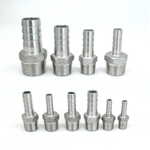 304/316 Hose Pipe Nipple Hydraulic Fittings male nipple 60 weight thread Stainless Steel Barrel Nipple for Connecting