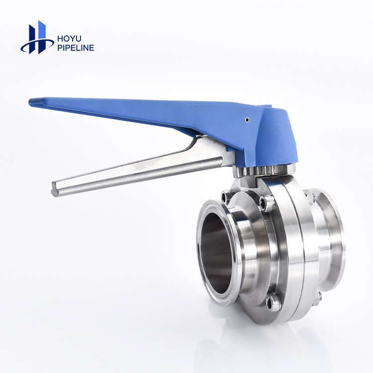 Hot Sale  Stainless Steel 304 Tri Clamp Sanitary Quick Loading Opening Duckbill Butterfly Valve