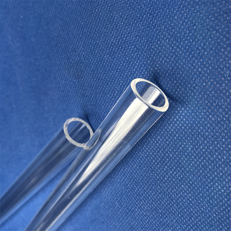 High quality polished quartz glass pipe transparent quartz glass tube high temperature heating tube