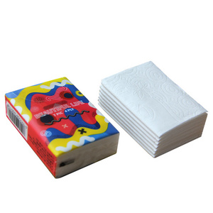 small and big size absorbent paper 25cm25cm white pocket tissue pack facial pocket tissue wallet tissue