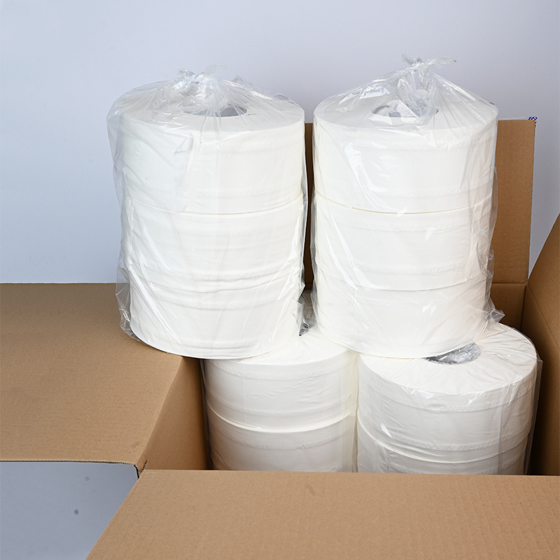 custom cheap white mini jumbo toilet roll 250m 2ply 140m bulk toilet paper jumbo roll