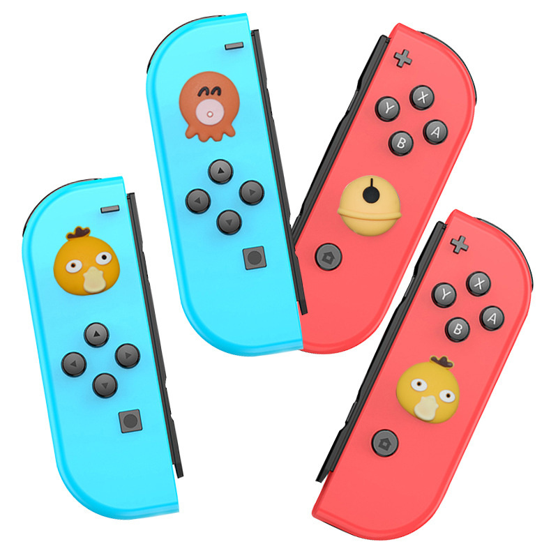 Custom Lovely Anime Pattern Design Silicone Controller Thumb Grips Cap For Nintendo Switch Joycon Joystick Cover Grip