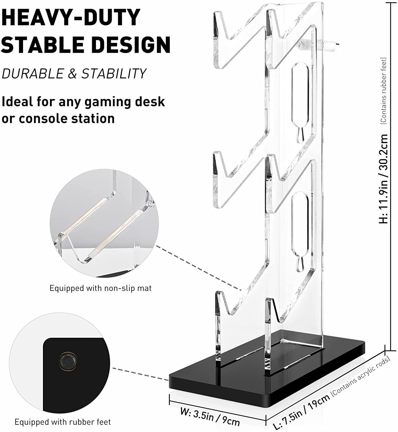 Custom Acrylic Controller Stand Gamepad Headphone Holder For PS4/PS5/Xbox/Switch Pro Controller Accessories