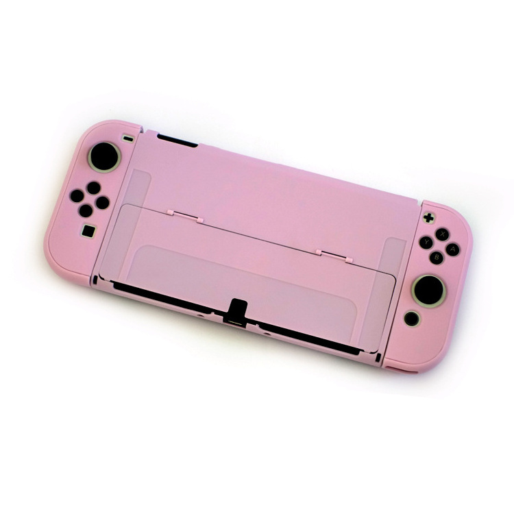 For Nintendo Switch OLED Cover Accessoires Protective Hard PC Case Pure Color Split Shell Cover