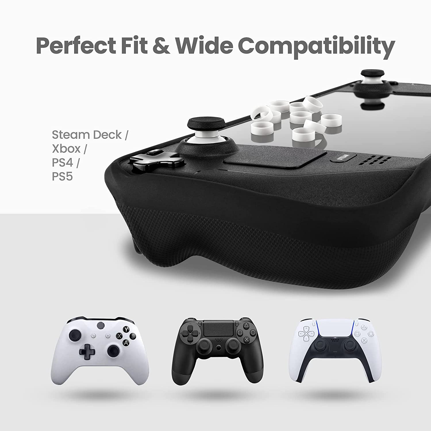 Invisible Joystick Protector Ring Gmae Accessories Compatible With Steam Deck/Xbox/PS4/PS5 Gamepad Joystick