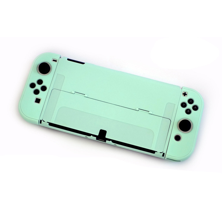 For Nintendo Switch OLED Cover Accessoires Protective Hard PC Case Pure Color Split Shell Cover