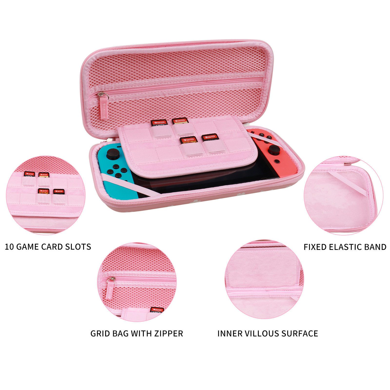 Portable Carry Case Cute Storage Bag With Shoulder Strap Game Accessories For Nintendo Switch Console