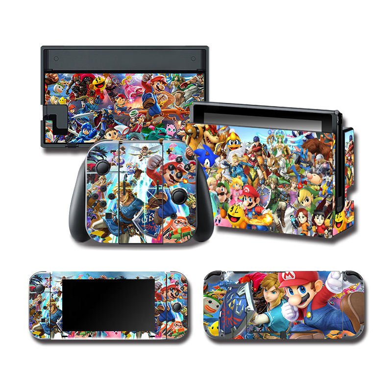 Custom Full Set Skin Sticker Protective Vinyl Decal Sticker Wrap Cover Game Accessories For Nintendo Switch Console Dock joy con