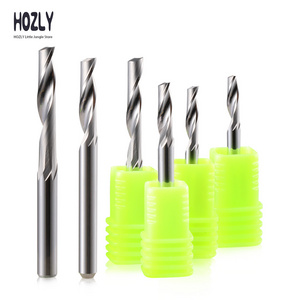 HOZLY One Flute Milling Cutter CNC End Mills for Aluminum Alloy Copper Cutting Router End Mill Bit Aluminum Cutting Router Bit