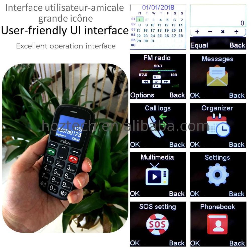 MTK Quality old man mobile phone for the elderly people Artfone