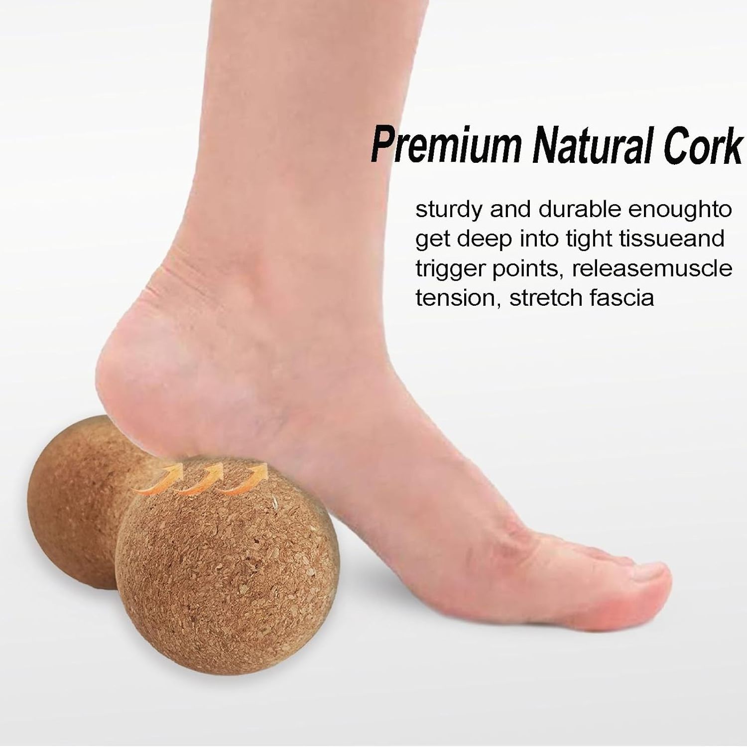 high quality 80*160 MM natural Massage Peanut cork Ball peanut ball for body training exercise