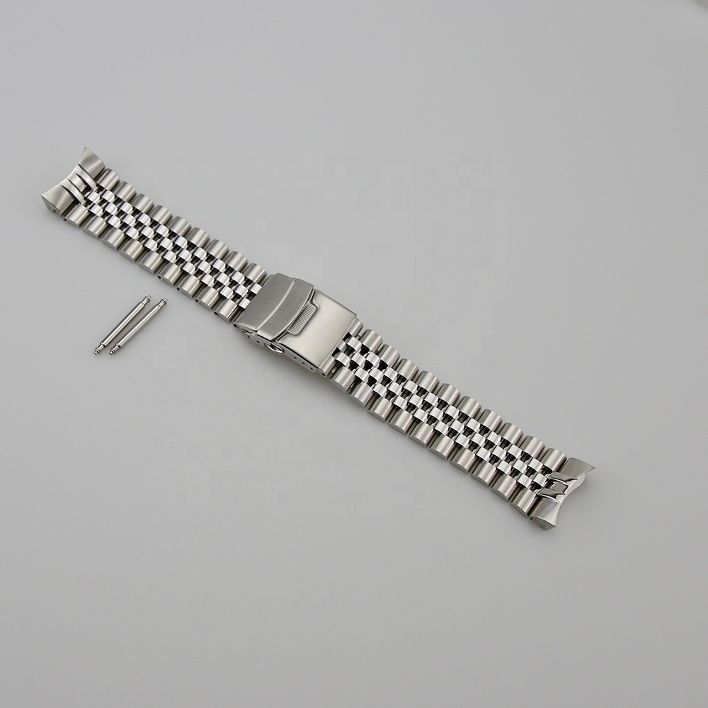 Top Quality 22mm  316L Solid Stainless Steel Curved Head Fit  SKX007 Watch Bracelet Band