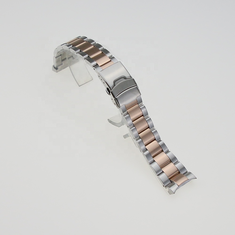 Fast Delivery 22mm Watch Band Two Tone  Color 316L Stainless Steel 3 Links Solid SKX007  Watch Bracelet Band