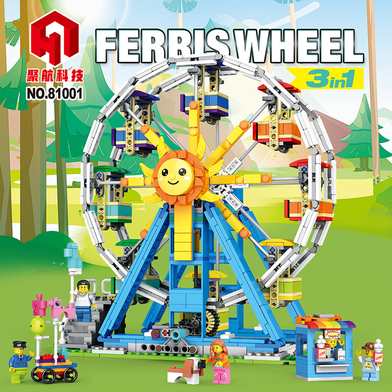 Juhang 81001 christmas gifts educational plastic building blocks toys Ferris Wheel For blocks model Building Toys