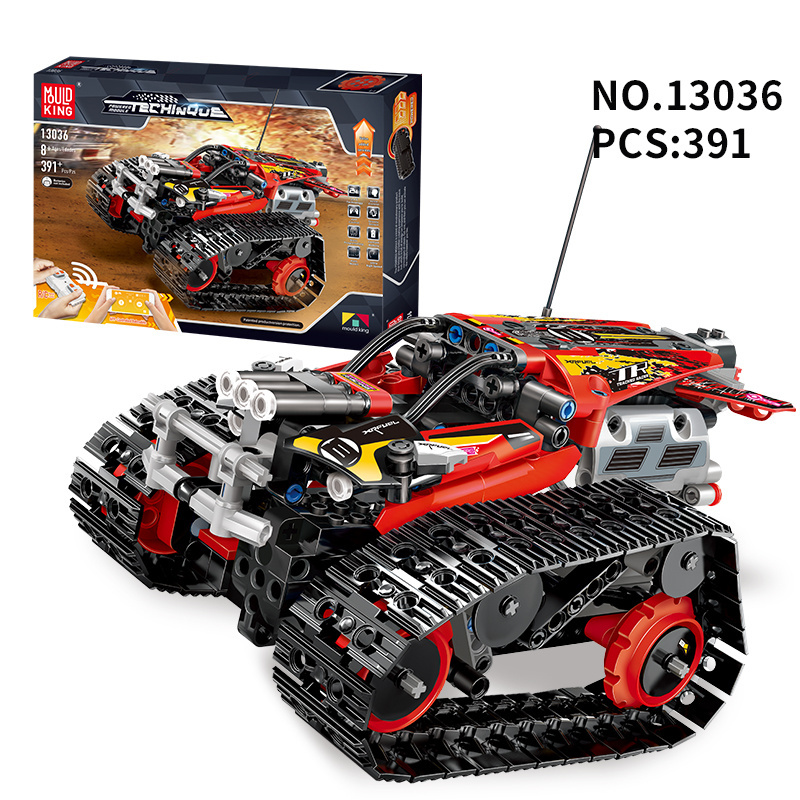 Mould King 13036 Red Technic Tank Building Blocks Kids Educational Construction Brick Toys Plastic Color Box building toys