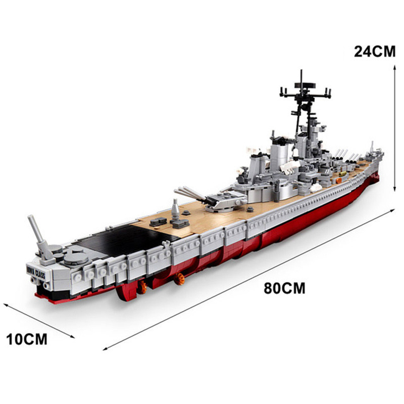 Xingbao 06030 Assembled Ship Model Battleship Building Blocks Sets Toy Military Series Education Block For kids