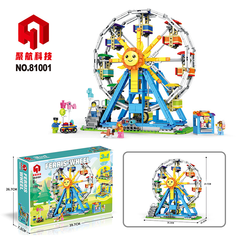 Juhang 81001 christmas gifts educational plastic building blocks toys Ferris Wheel For blocks model Building Toys