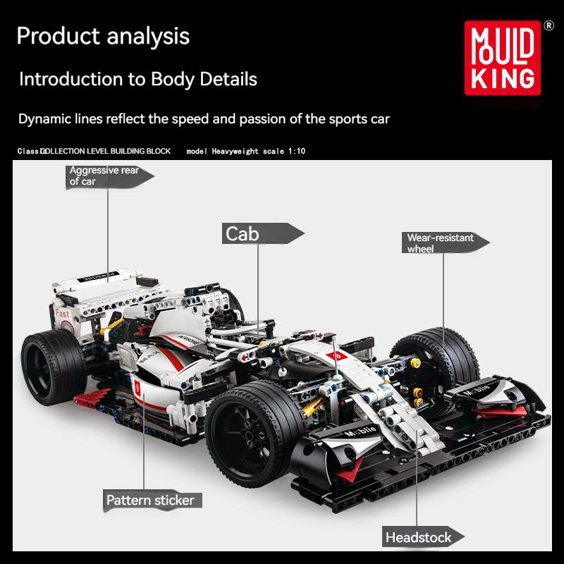 Mould King 13117 F1 Super Speed Technic Racing Car Building Blocks Sets Toys car model building brick For boys