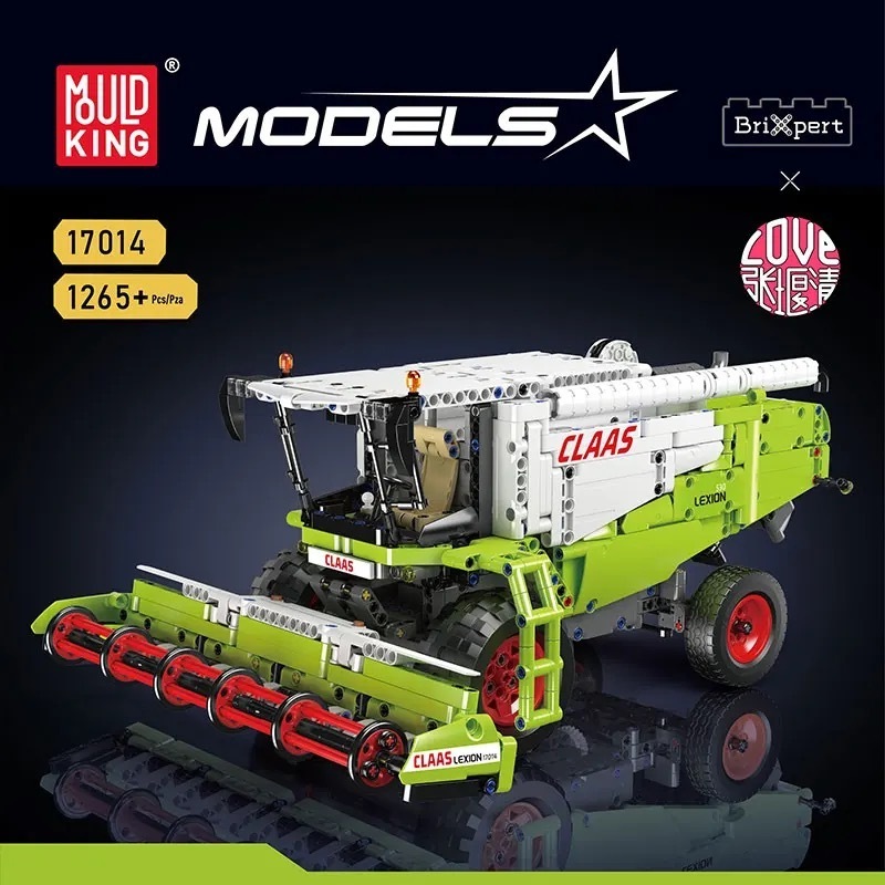 Mould King 17014 Engineering No. Harvester Electric  Motorized Model Building Blocks Cars Truck Sets For Kids