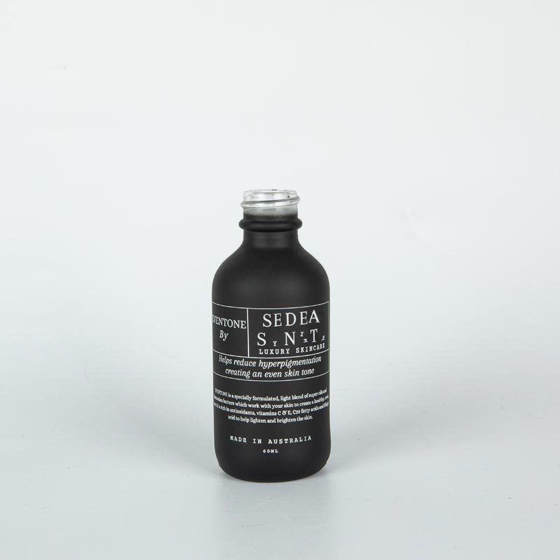 1oz 30ml Wholesale Screen Printing Logo Matte Frosted Black Amber cosmetic glass anointing oil bottle With Dropper