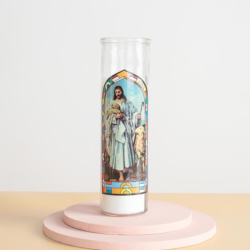 8 inches 7 days 5 days 3 days wholesale empty religious prayer glass candle container for candles packaging