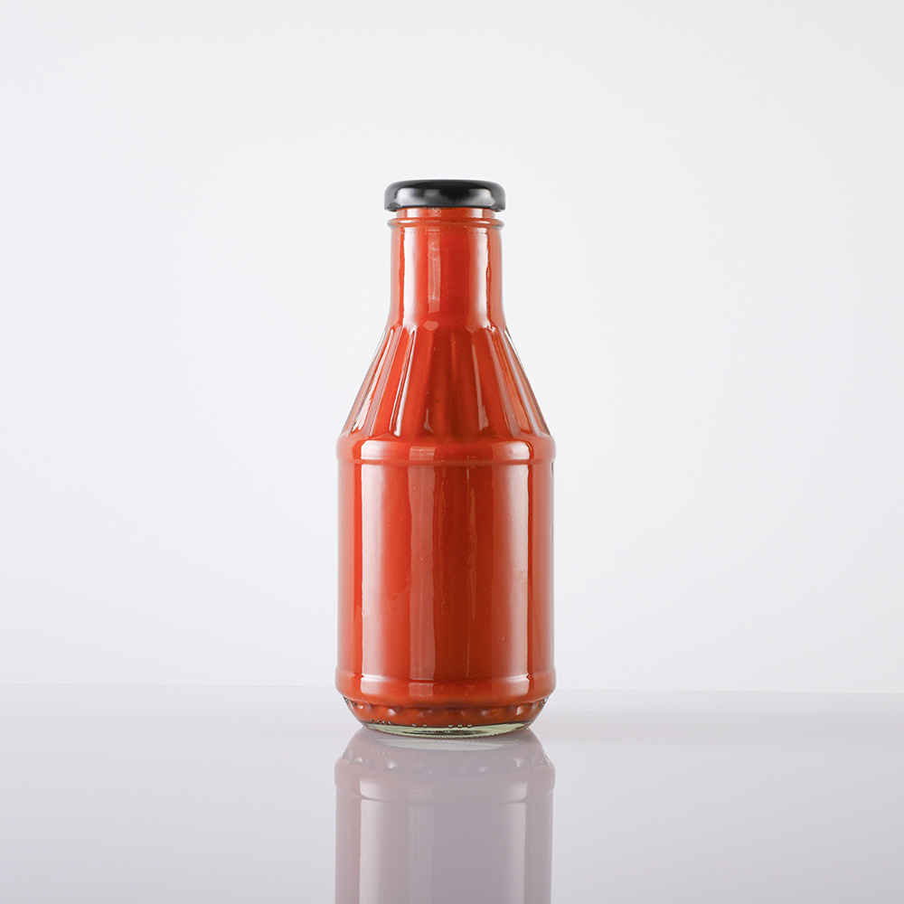 High Quality Custom Empty Salad Dressing BBQ Maple 16oz 500ml Clear Tomato Sauce Glass Bottle