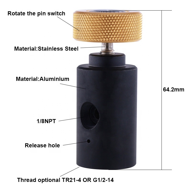 Amzaon Hot Sale High Quality Soda Tank Paintball Co2 Cylinder ASA On/Off Adapter Fill Station