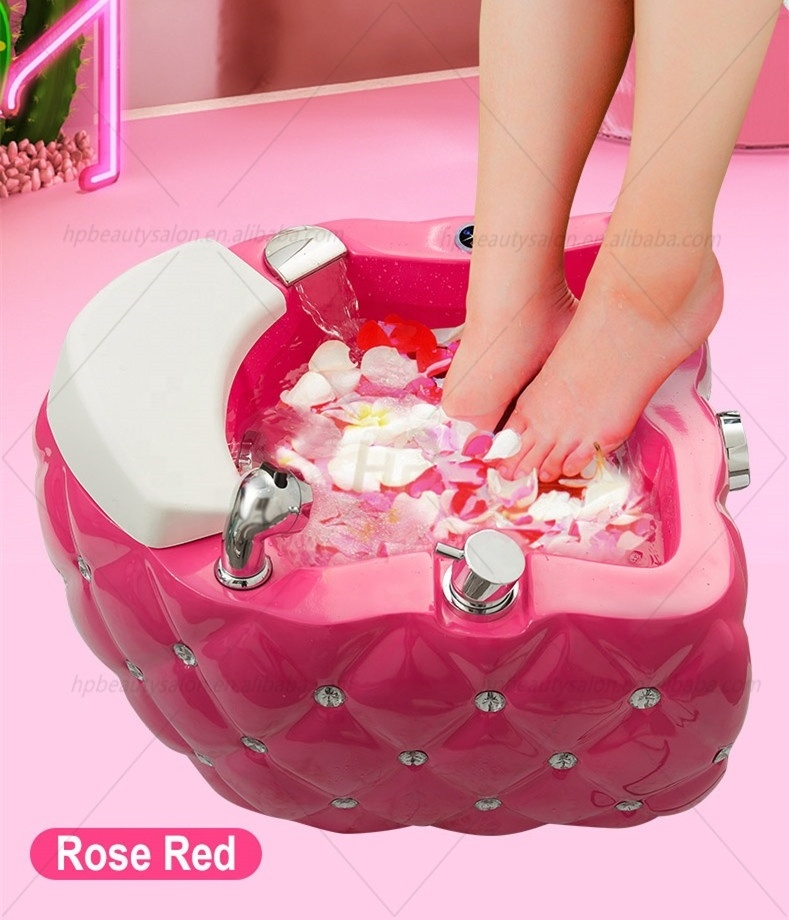 Foot Spa Pedicure Bowl Foot Spa White Pedicure Bowl with Footrest High Quality White Pedicure Sink Bowl HP-PC006