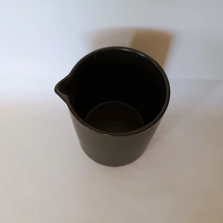 Black Cylinder Shape Ceramic Candle Jars with Spout