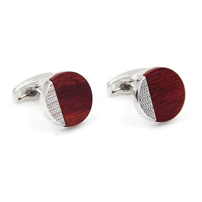 New cool fashion design wood cufflink for men with cufflink box