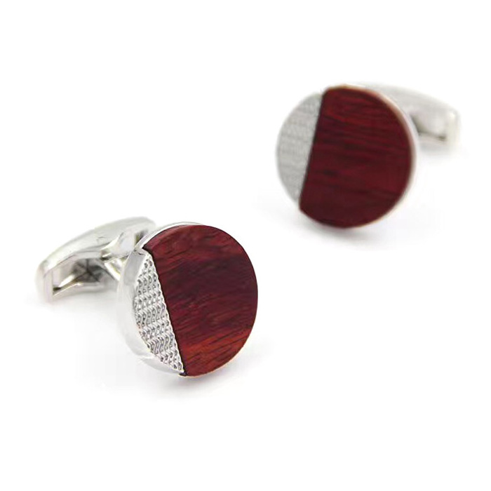 New cool fashion design wood cufflink for men with cufflink box