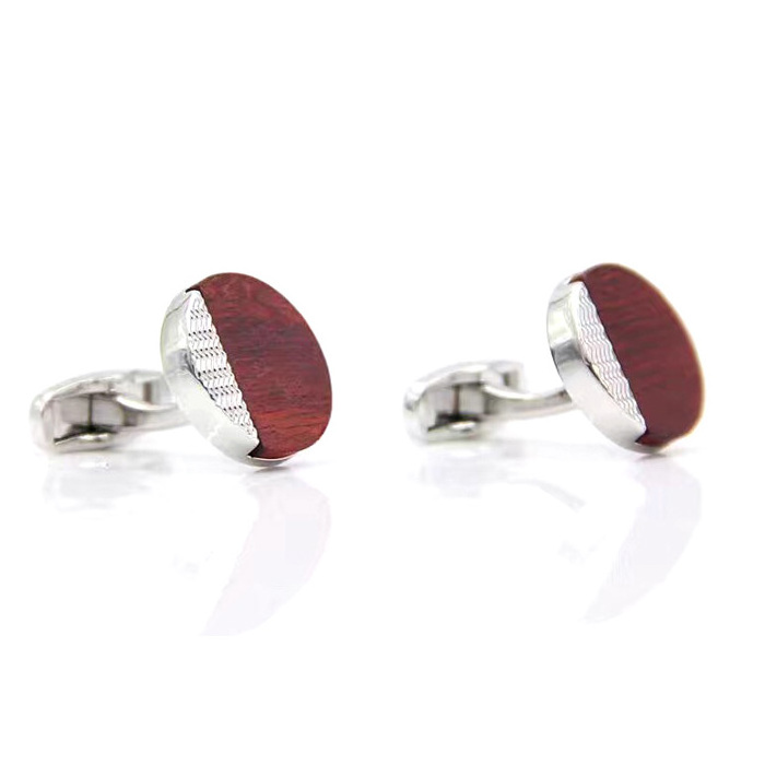 New cool fashion design wood cufflink for men with cufflink box